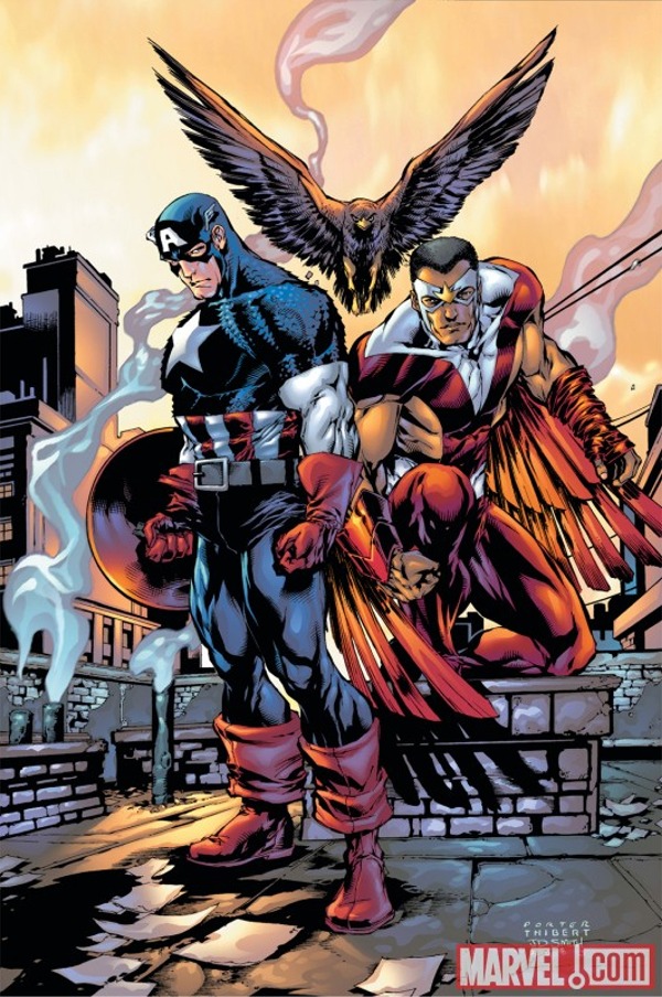 Captain America's sidekick: Falcon.