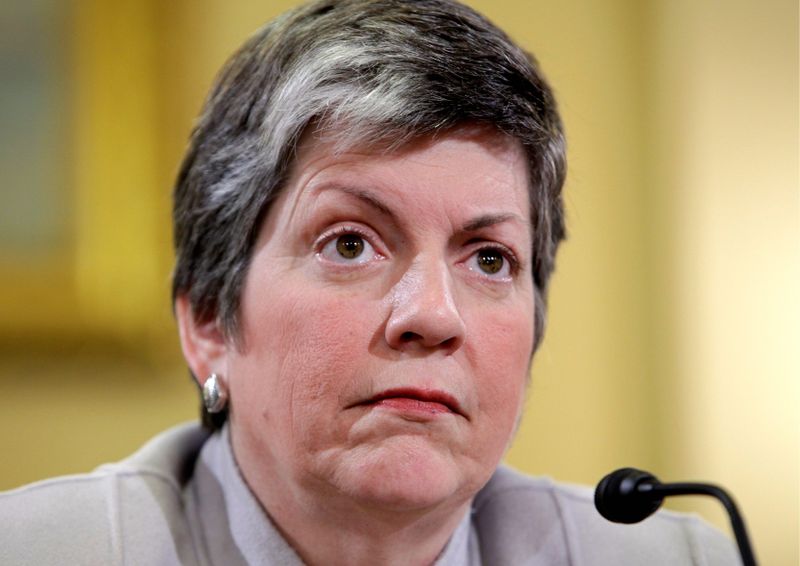 Janet Napolitano: Dept Homeland Security. How about securing yourself a reservation at a salon?