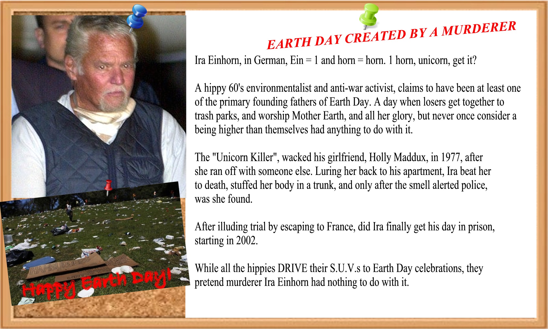 Happy Earth Day murder lovers!