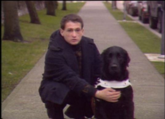 January 3rd 1991. Doctor loses his sight, and has guide dog named Harvey. They have been in training for 3 weeks.