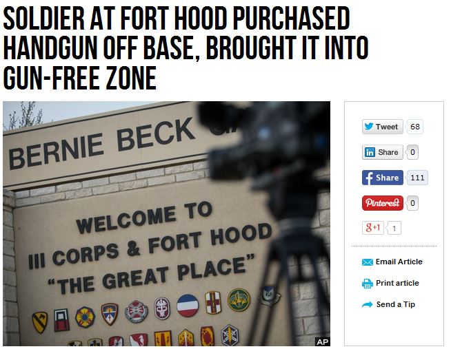 --Didn't obey the "gun free zone" sign.