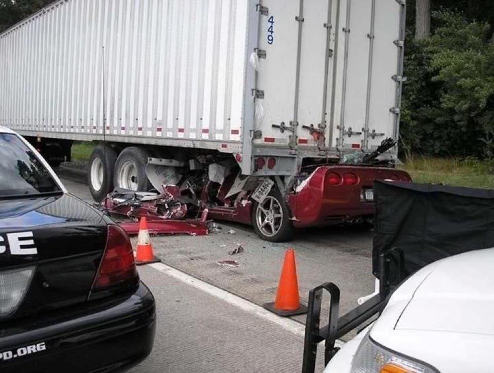 Texting and driving, the phone was still in the drivers hand