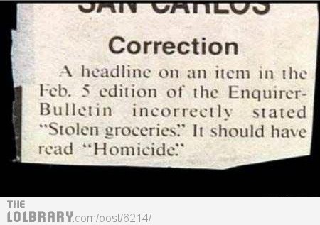 Newspaper fail