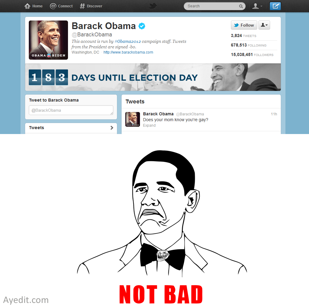 Barak Obama being a boss - Ayedit.com