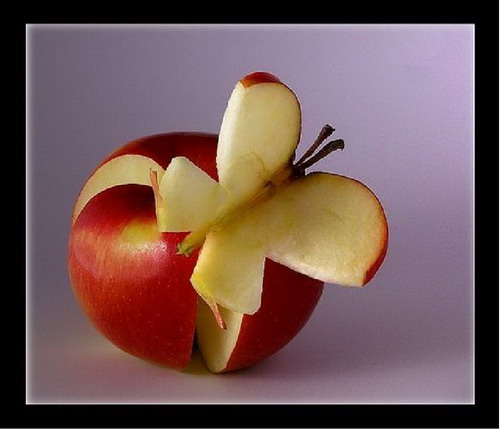 a flying apple