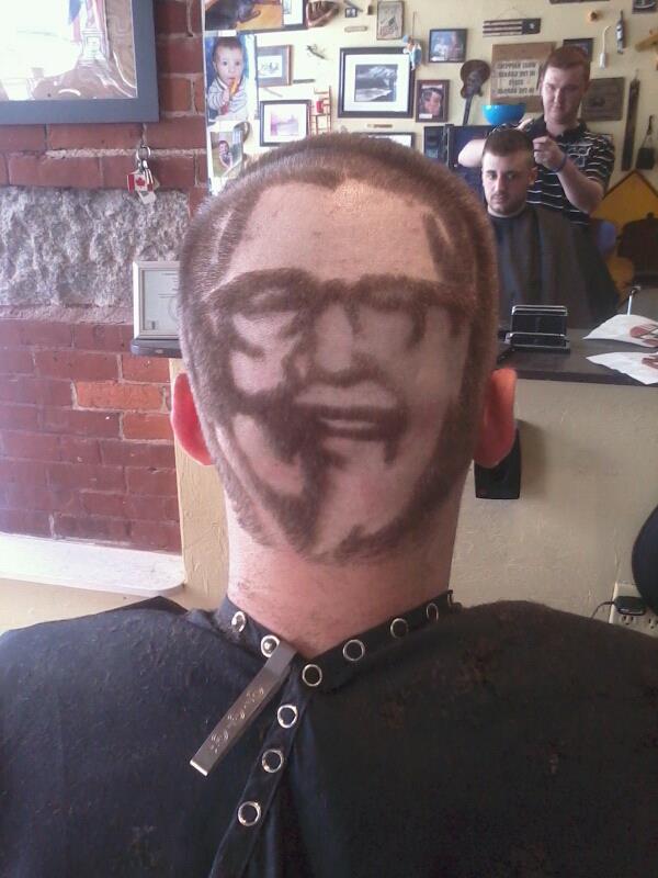 oh nothing, just shaved COLONEL SANDERS IN THE BACK OF YOUR HEAD