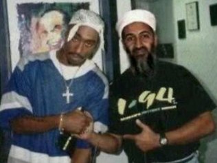 osama has been spotted with the popular rap artist tupac