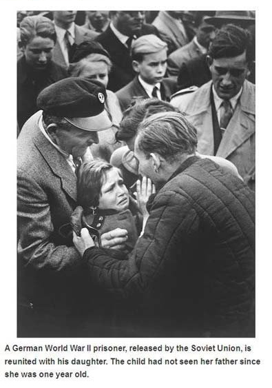 A German World War Il prisoner, released by the Soviet Union, is reunited with his daughter. The child had not seen her father since she was one year old.