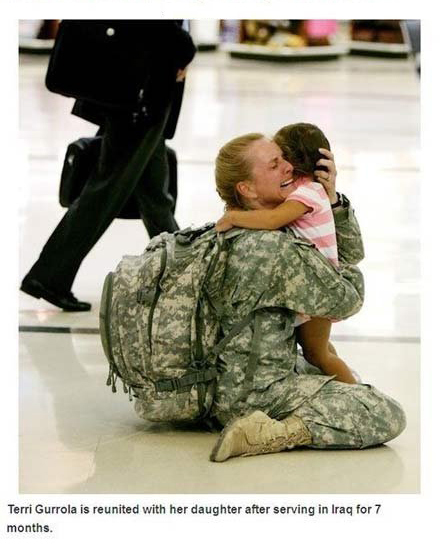 terri gurrola - Terri Gurrola is reunited with her daughter after serving in Iraq for 7 months.