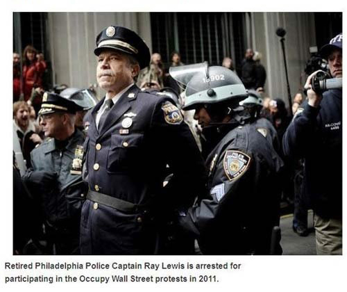police arrested - 3002 Retired Philadelphia Police Captain Ray Lewis is arrested for participating in the Occupy Wall Street protests in 2011.