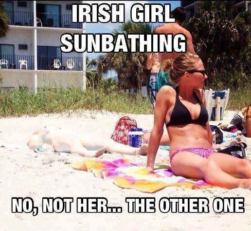 irish girl sunbathing - Irish Girl Sunbathing No, Not Her... The Other One