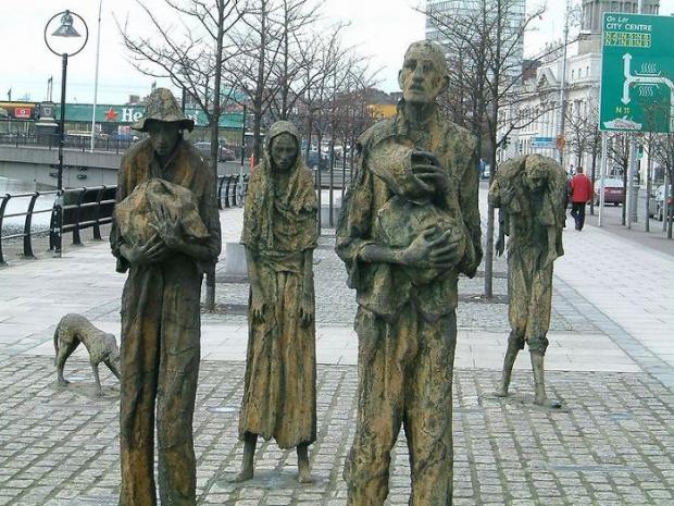 "Famine Memorial" in Dublin, Ireland