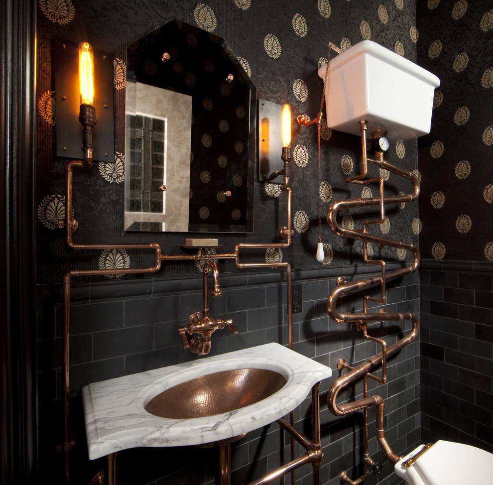 Classy steampunk bathroom