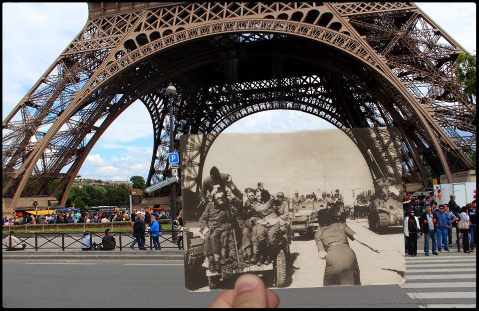 World War II Photos of Paris, Then and Now