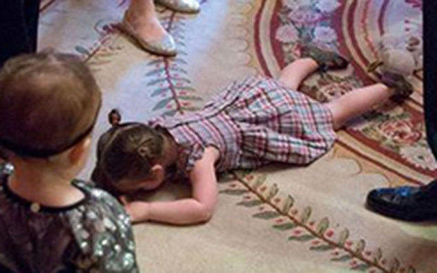 “This really might be the best picture ever; my niece Claudia throwing a fit at Passover,”