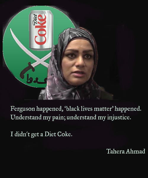 Tahera Ahmad, a Muslim chaplain and director of interfaith engagement at Northwestern University, says she was 30,000 feet in the air when a request for a soda turned left her speechless from discrimination