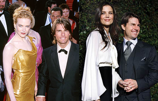 Tom Cruise & Nicole Kidman/Katie Holmes 
RESPECTIVE HEIGHTS: 5'7" & 5'11"/5'9"