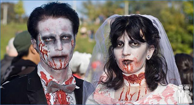 zombie wedding theme