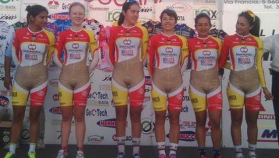 Colombian women's cycling team are 'not ashamed' of their 'naked' uniform
