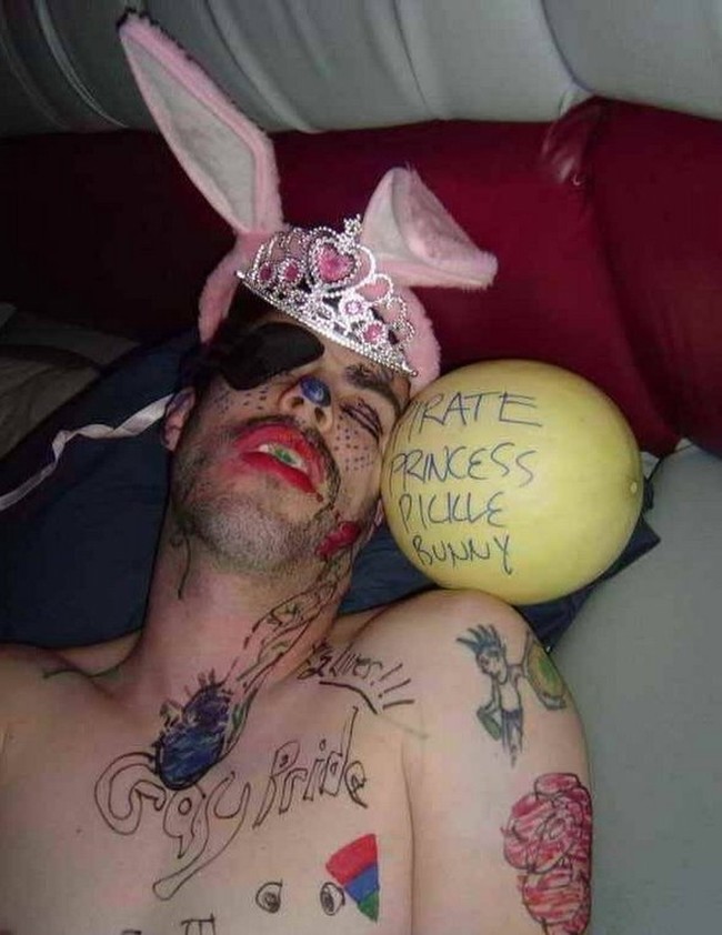 People Who Passed Out Drunk & Woke Up Looking Like A Work Of Art