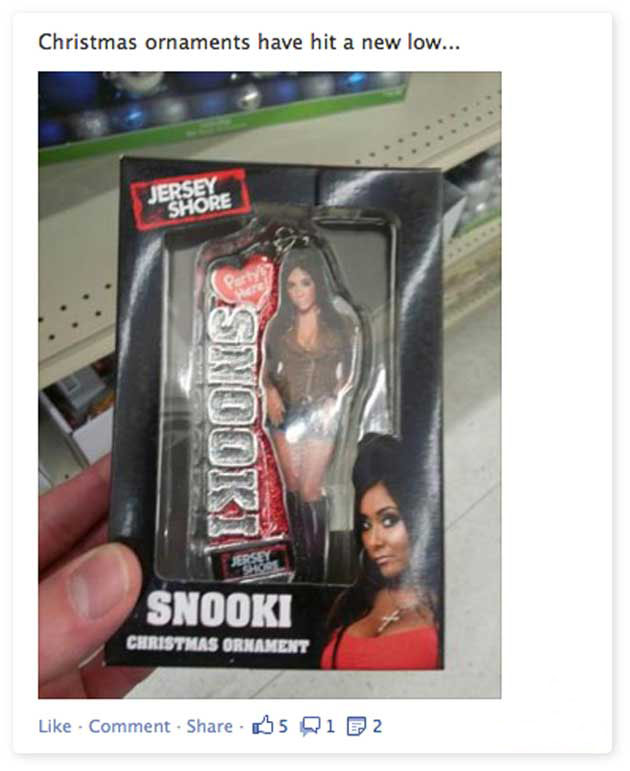 action figure - Christmas ornaments have hit a new low... Snooki Snooki Christmas Ornament Comment 5 i 2