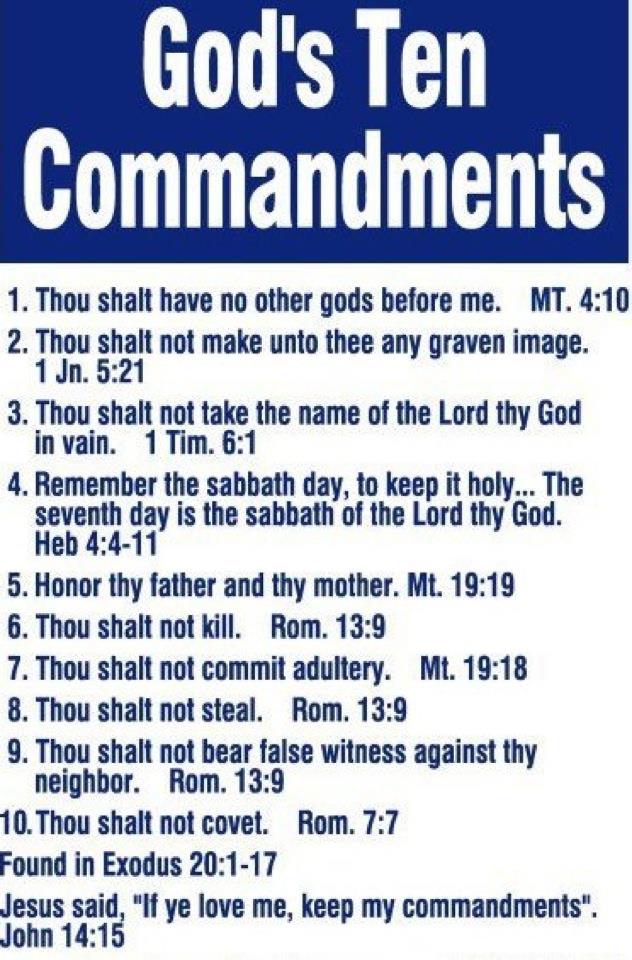 God's Ten Commandments