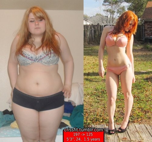 weight loss inspiration before and after - crissfit.tumblr.com 197 > 125 5'3", 24, 1.5 years