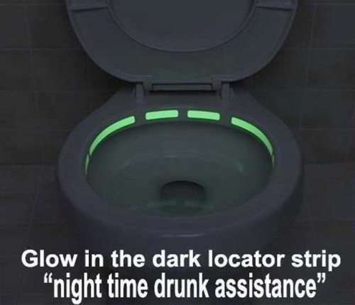 life hack genius inventions that haven t been invented - Glow in the dark locator strip "night time drunk assistance"