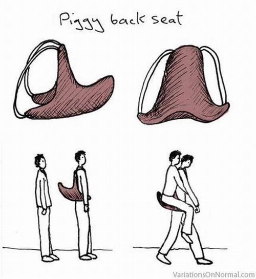 cool product best inventions - Piggy back seat VariationsonNormal.com