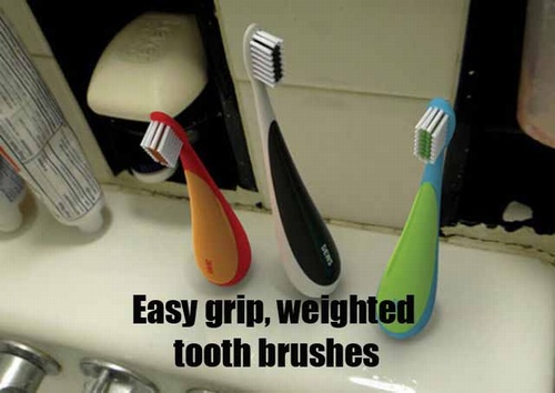 cool product dews toothbrush - Easy grip, weighted tooth brushes