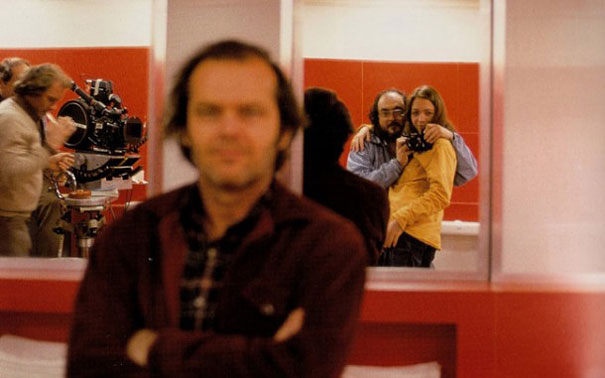Stanley Kubrick with his daughter on The Shining