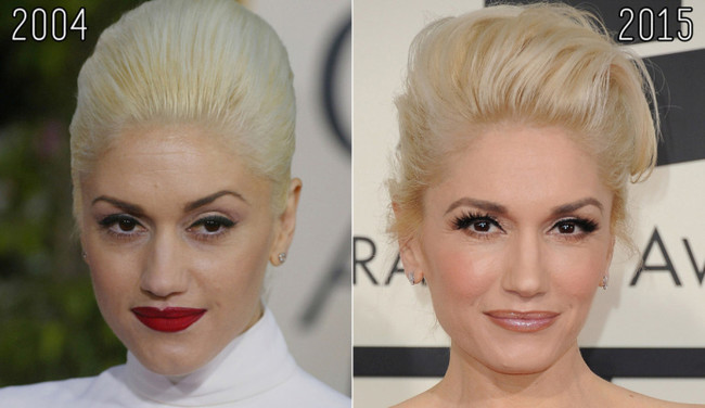 gwen stefani before and after - 2004 2015