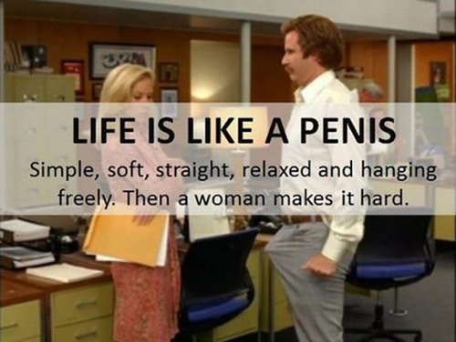 random pic life is like a penis meme - Life Is A Penis Simple, soft, straight, relaxed and hanging freely. Then a woman makes it hard.