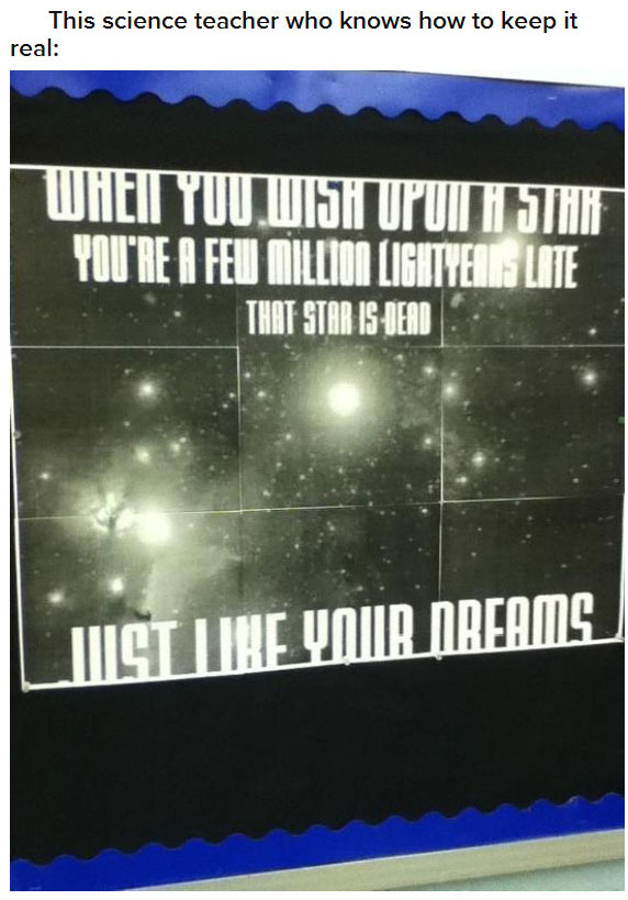 you wish upon a star - This science teacher who knows how to keep it real Weituumtsn Upunkt Star You'Re A Few Million Lightyeslie Lote That Sta R Is Dead Muistiine Your Dreams