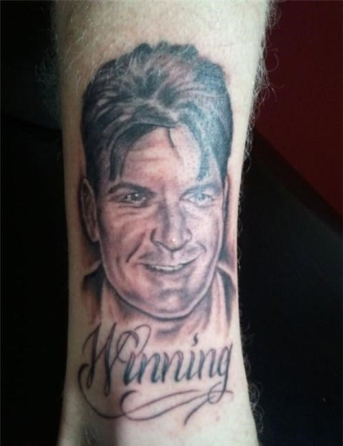 tattoos of charlie sheen