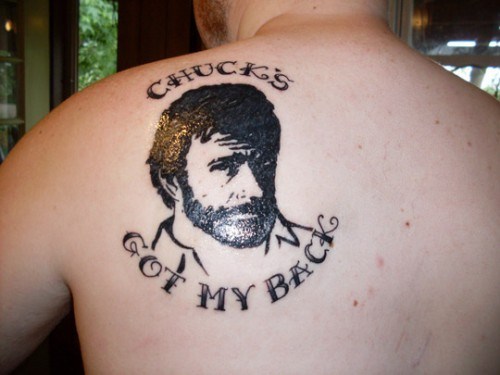 chuck norris back tattoo - Stock Ack My Ba