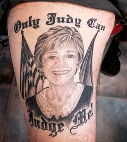 funny tattoos of celebrities - only Judy Cargo uuu