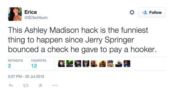 16 Funny Tweets About The Ashley Madison HACK