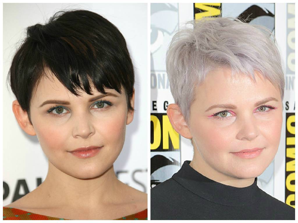 Ginnifer Goodwin decided to switch up her dark pixie-cut by going with an icy-gray look for Comic Con.