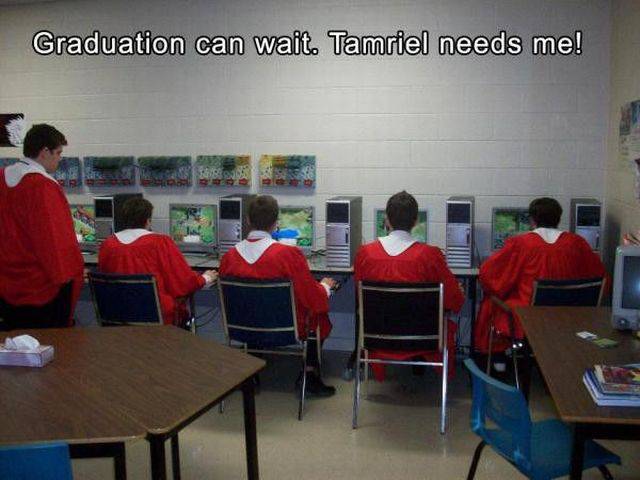 classroom - Graduation can wait. Tamriel needs me!