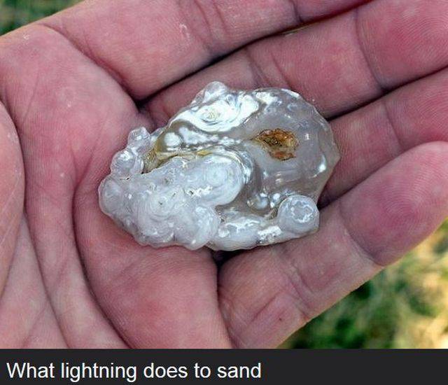 lightning vs sand - What lightning does to sand