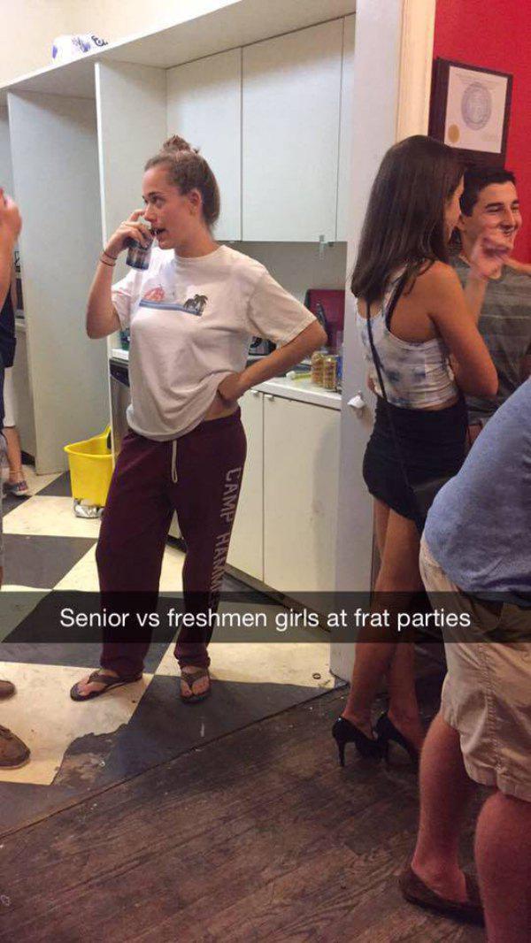 senior vs freshman - Nvis Senior vs freshmen girls at frat parties