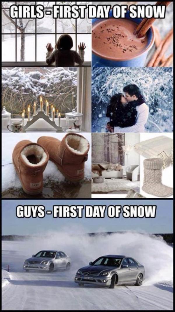 first day of snow meme - FgirlsFirst Day Of Snow Guys First Day Of Snow