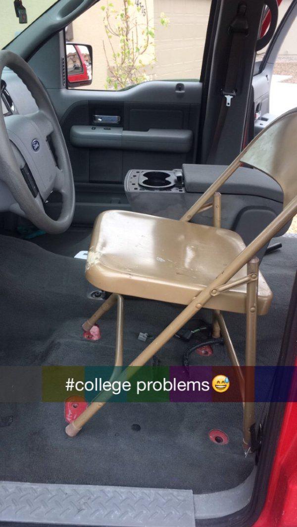 college vehicle door - problems