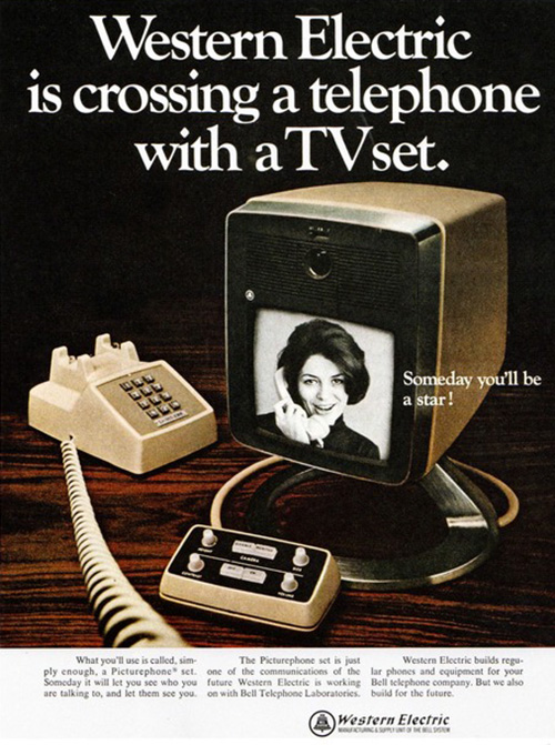 How It Was Supposed to Change the World: From home phones to pay phones, people could ditch normal communication for a chance to accidentally appear naked during a telephone call.

VIDEO PHONE...What Actually Happened: Making a video phone call in the 1960s would cost the equivalent of $200 per three-minute call in today's dollars, which doomed the Jetsons’ intrusive way of life to be a costly failure.