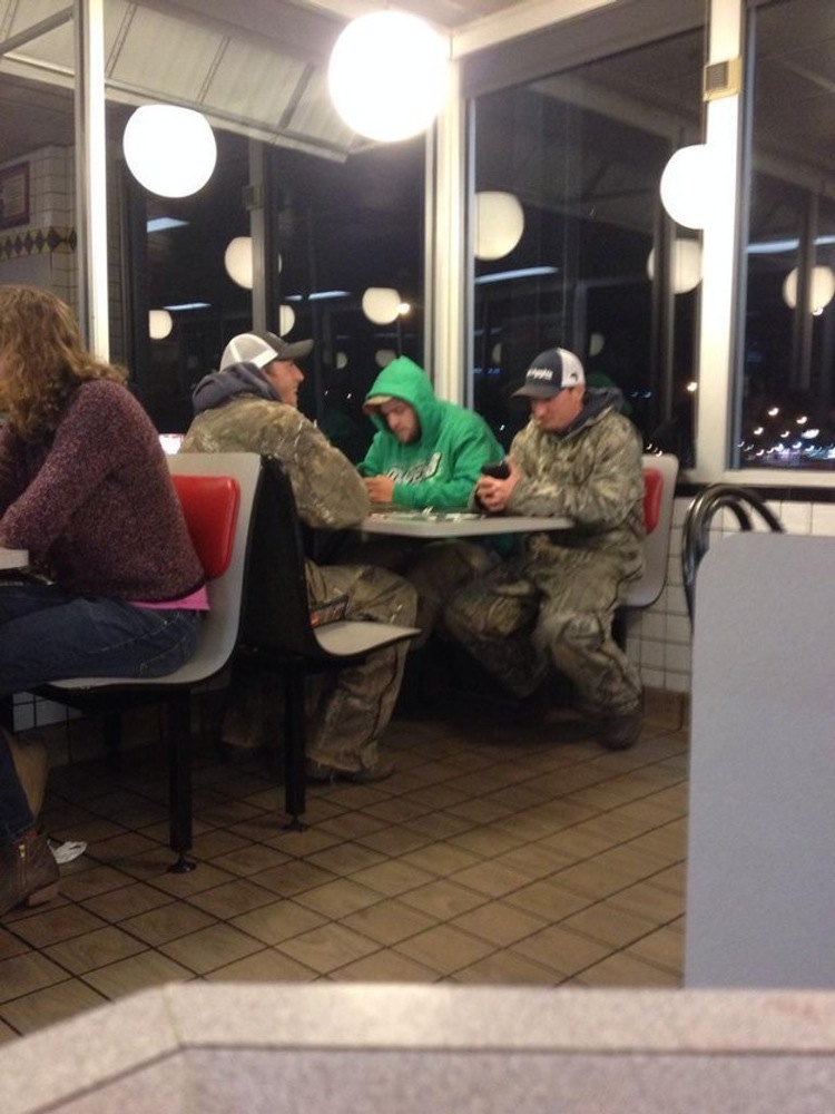 camouflage at restaurant meme