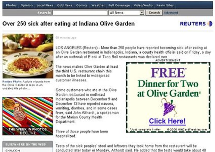 targeted advertising fail - Photos Opinion Local News Odd Neve Comics Weather Full Coverage Vitohuo Kevin sikes Search All News Search A nced Over 250 sick after eating at Indiana Olive Garden Reuters Los Angeles Reuters. More than 250 people have reporte