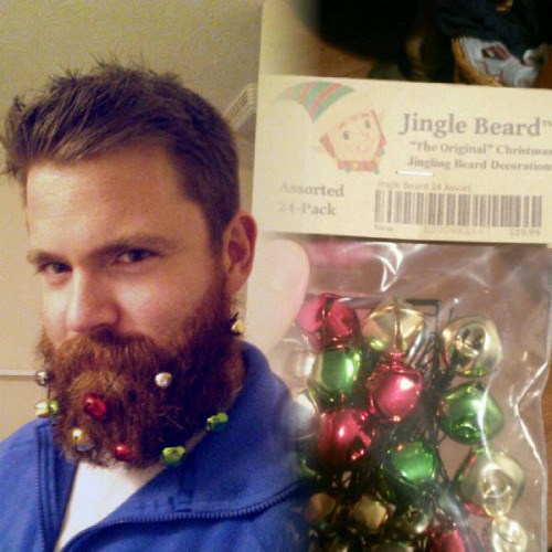 Jingle Beard The Original" Chris Jingle Beard Decor Assorted 24Pack