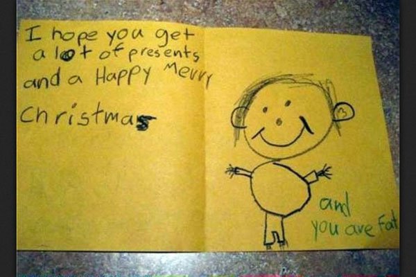 funny merry christmas cards - I hope you get a lot of presents and a Happy merry Christmas and you are fat