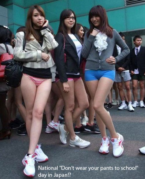 national no pants day in japan schools